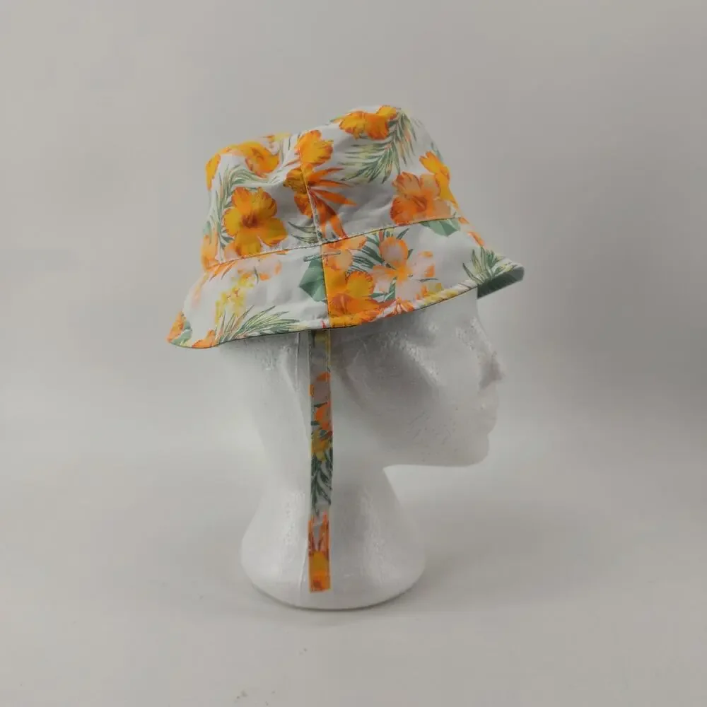 Wonder Nation Reversible Sunhat UPF 50+ Hibiscus Flower Tropical One Size